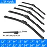 Fit 99% Car J Hook spazzole tergicristallo tergicristallo Automobile tergicristallo gomma morbida 13