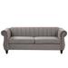 82 inch Dutch Fluff Upholstered Sofa Couch with Button Tufted Back and Solid Wood Legs, for Apartment, Studio Etc Small Space