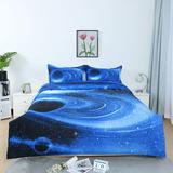 3pcs Galaxies White Blue Comforter All-season Down Quilted Duvet