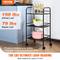 VEVOR PP/Metal 3or4-Tier Rolling Utility Movable Kitchen Cart with Lockable Wheels&Handle for Office, Living Room, Kitchen