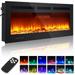 Ultra-Thin Recessed Wall Mounted Electric Fireplace Heater