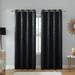 Juicy Couture Faux Suede Woven Room Darkening Window Curtains (Set of 2)