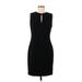 Rachel Roy Cocktail Dress - Sheath Keyhole Sleeveless: Black Print Dresses - Women's Size 6