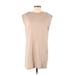 Divided by H&M Casual Dress - Mini Crew Neck Sleeveless: Tan Print Dresses - Women's Size Medium