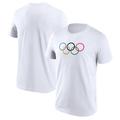 T-Shirt mit Primärlogo-Grafik der Olympic Collection – Weiß
