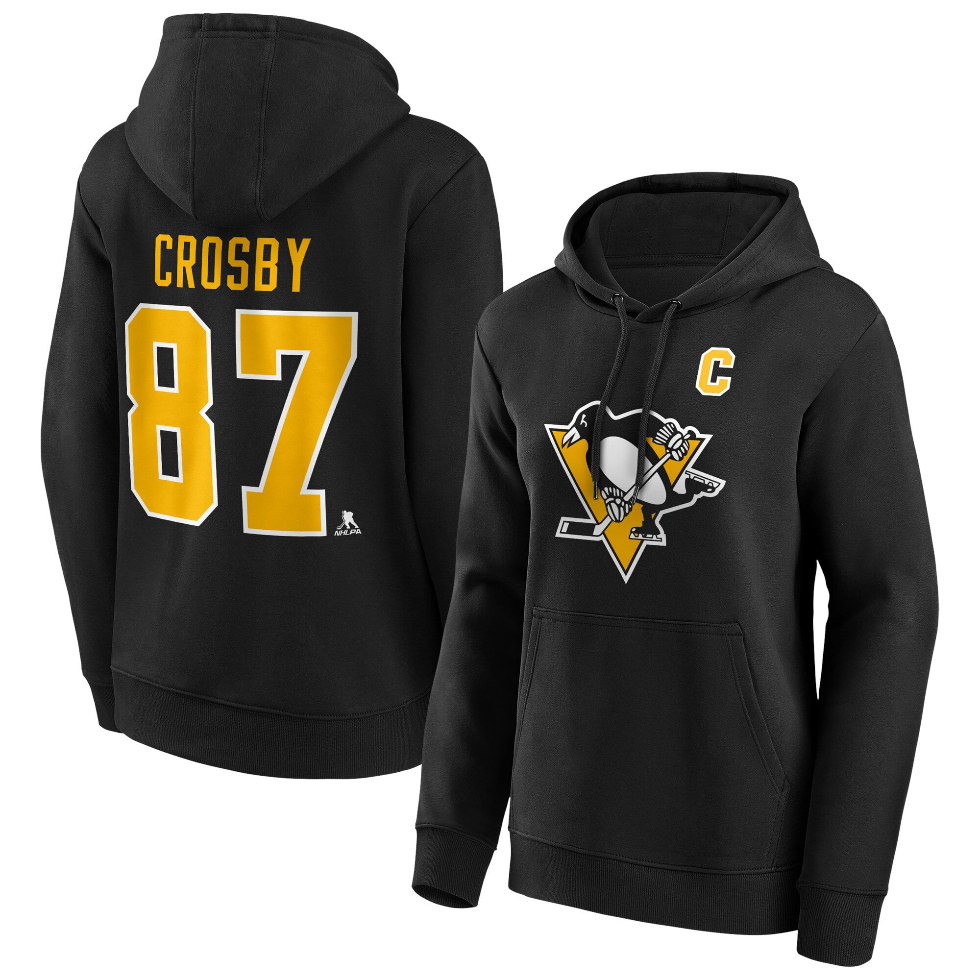 Pittsburgh Penguins Fanatics Branded Iconic Name & Number Graphic Hoodie – Sidney Crosby 87 – Damen