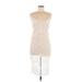 Forever 21 Cocktail Dress - Party Plunge Sleeveless: Ivory Dresses - Women's Size Medium