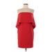 Jay Godfrey Cocktail Dress - Sheath Open Neckline Sleeveless: Red Print Dresses - Women's Size 6