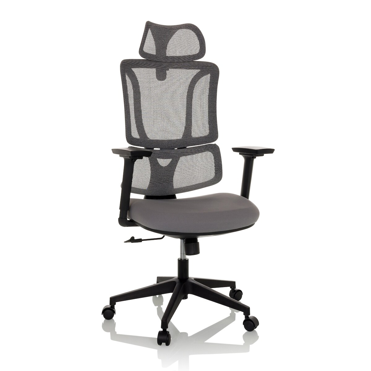 Bürostuhl / Drehstuhl ERGOMY Sitz Stoff / Rücken Netzstoff grau mybuero Image