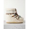 Moon Boot - Icon Low Embellished Faux-fur And Suede-trimmed Shell Snow Boots - Cream