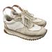 Madewell Shoes | Madewell Kickoff Trainer Neutral Colorblock Leather Sneakers Women’s Size 7 | Color: Cream/Tan | Size: 7