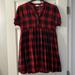 Anthropologie Dresses | 11 1 Tylho Plaid Babydoll Dress | Color: Red | Size: Xs