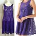 Free People Dresses | Free People Deep Purple Lace Dress, Lace Cover Only, Size Medium | Color: Purple | Size: M