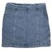 Free People Skirts | Free People Mini Jean Skirt Modern Femme Blueish Stone Grey Stretch Denim Size 8 | Color: Blue/Gray | Size: 8