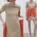 Zara Dresses | Nwt Zara Mini Dress | Color: Cream/Tan | Size: S