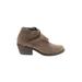 Eileen Fisher Ankle Boots: Tan Print Shoes - Women's Size 6 1/2 - Round Toe