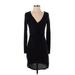Mi ami Casual Dress - Sweater Dress: Black Dresses - Women's Size Small