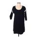 Obey N'89 Propaganda Casual Dress - Shift Scoop Neck 3/4 sleeves: Black Dresses - Women's Size Small