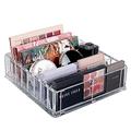 LiMiCao Crylic Cosmetic Palette Organizer Makeup Beauty Storage Cosmetic Display Case 8 Compartments 8 1/2" Wide X 10" Tall X 2 1/4" Deep 8 Tier Organizer