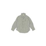 Ralph Lauren Long Sleeve Button Down Shirt: Green Checkered/Gingham Tops - Kids Boy's Size 2