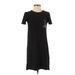 Madewell Casual Dress - Shift Crew Neck Short sleeves: Black Print Dresses - Women's Size 2X-Small