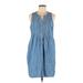 Sonoma Goods for Life Casual Dress - Shift: Blue Print Dresses - Women's Size Medium