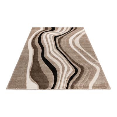Teppich OBSESSION "My Frisco 283", grau (taupe), B:80cm H:12mm L:150cm, Polypropylen, Teppiche, modernes Wellendesign, Wohnzimmer, Schlafzimmer Image