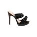 Charles by Charles David Heels: Slip On Platform Chic Black Solid Shoes - Women's Size 7 - Open Toe