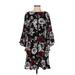 White House Black Market Casual Dress: Black Print Dresses - Women's Size 4