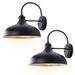 GOALPLUS Outdoor Gooseneck Barn Lights w/ Wall Mount, Farmhouse Exterior Light Fixture for Patio Metal in Black | 11.2 H x 10 W x 12.7 D in | Wayfair