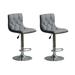 Latitude Run® Swivel Adjustable Height Bar Stool Upholstered/Metal in Gray | Wayfair A248132A72EA4B908D8DACF00CBD09A5