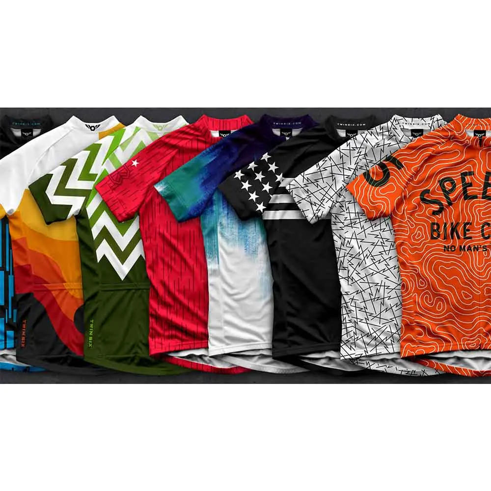 Twin Six-Maillot de cyclisme à manches courtes pour homme, kit de vélo de route, chemise de vélo VTT, vêtements de sport en plein air, séchage rapide, été