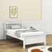 Latitude Run® Eusevio Twin Wood Platform Bed w/ a Nightstand Upholstered/Velvet in White | 36 H x 42 W x 79 D in | Wayfair