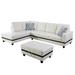 White/Black Reclining Sectional - Latitude Run® Bronislav Upholstered Sectional | 35 H x 103 W x 74 D in | Wayfair 88F3B597EEFF44969148A65172FC65F8