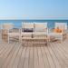 Bay Isle Home™ Ajaycia 4 - Person Outdoor Seating Group w/ Cushions Synthetic Wicker/All - Weather Wicker/Wicker/Rattan in Brown | Wayfair