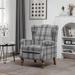 Accent Chair - August Grove® Bouchicas 27.95" Wide Linen/Fabric in Gray | 37.8 H x 27.95 W x 29.53 D in | Wayfair 1169D8D380B74FC989AE62A92AC48EF4