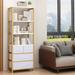 Willa Arlo™ Interiors Simsbury Standard Bookcase in Yellow | 68.5 H x 23.62 W x 13.77 D in | Wayfair C7E34F2ED1584309B5D2D9473CC6575D