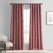 Wrought Studio™ Tiger Stripe Faux Silk Jacquard Room Darkening Curtains - Rod Pocket Window Curtain Single Panel in Red | 84 H x 50 W in | Wayfair