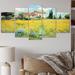 Red Barrel Studio® Vangogh The Yellow House In Arles I - Vangogh Metal Wall Decor Set in Blue/Green/Yellow | Wayfair