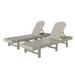 Highland Dunes Tamarind 77.6" Long Reclining Chaise Lounge Set Plastic in Brown | 37.8 H x 21.1 W x 77.6 D in | Outdoor Furniture | Wayfair