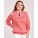 Blair Women's Printed Yoke Fleece Sweatshirt - Pink - 2XL - Womens