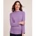 Blair Women's Essential Knit Long Sleeve Mock Top - Purple - 3XL - Womens