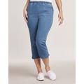 Blair DenimEase™ Classic Pull-On Capris - Denim - 18PS - Petite Short