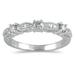 SZUL Women s 1/3 Carat TW Diamond Band in 10K White Gold (J-K-L Color I2-I3 Clarity)