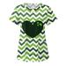 QIPOPIQ Women s Short Sleeve V-Neck Shirts St. Patrick s Day T Shirts Tops Nursing Uniform Shamrock Green Shirt St Patricks Day Shirts Working Uniform V-neck Tops Pocket Tunic Shirts Deals