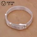 Verdrehte Singapur Kette silber überzogene armband für frauen männer unisex schmuck hand kette H237