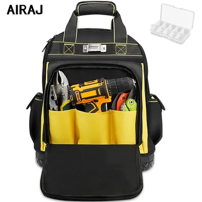 Airaj wasserdichter Werkzeug rucksack Werkzeug tasche Gummi basis Hoch leistungs werkzeug Veranstalter Elektriker Klempner Wartung Arbeiter Werkzeug taschen