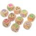 10 Pcs Kids Arts and Crafts Wooden Dice Mix Match Colorful Sieves Toy for Toys Child