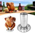BLUESON Stainless Steel Beer Can Chicken Stand - Perfect for Grilling or Oven Roasting