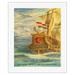 Une Belle Tradition (A Beautiful Tradition) - The Flying Dutchman - KLM Airlines - Vintage Airline Travel Poster by Joop H. van Heusden c.1950s - Fine Art Rolled Canvas Print 16in x 20in